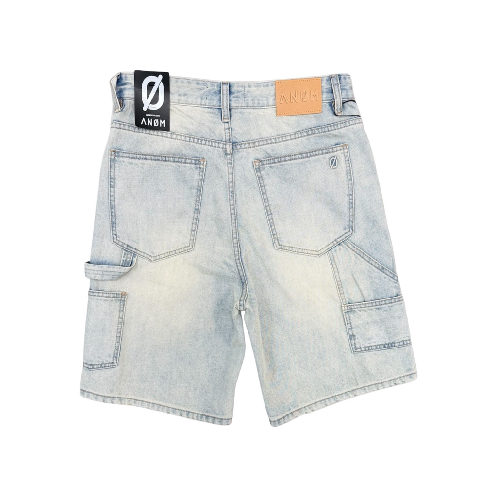 ANOM| BUILDER DENIM SHORTS ICE BLUE