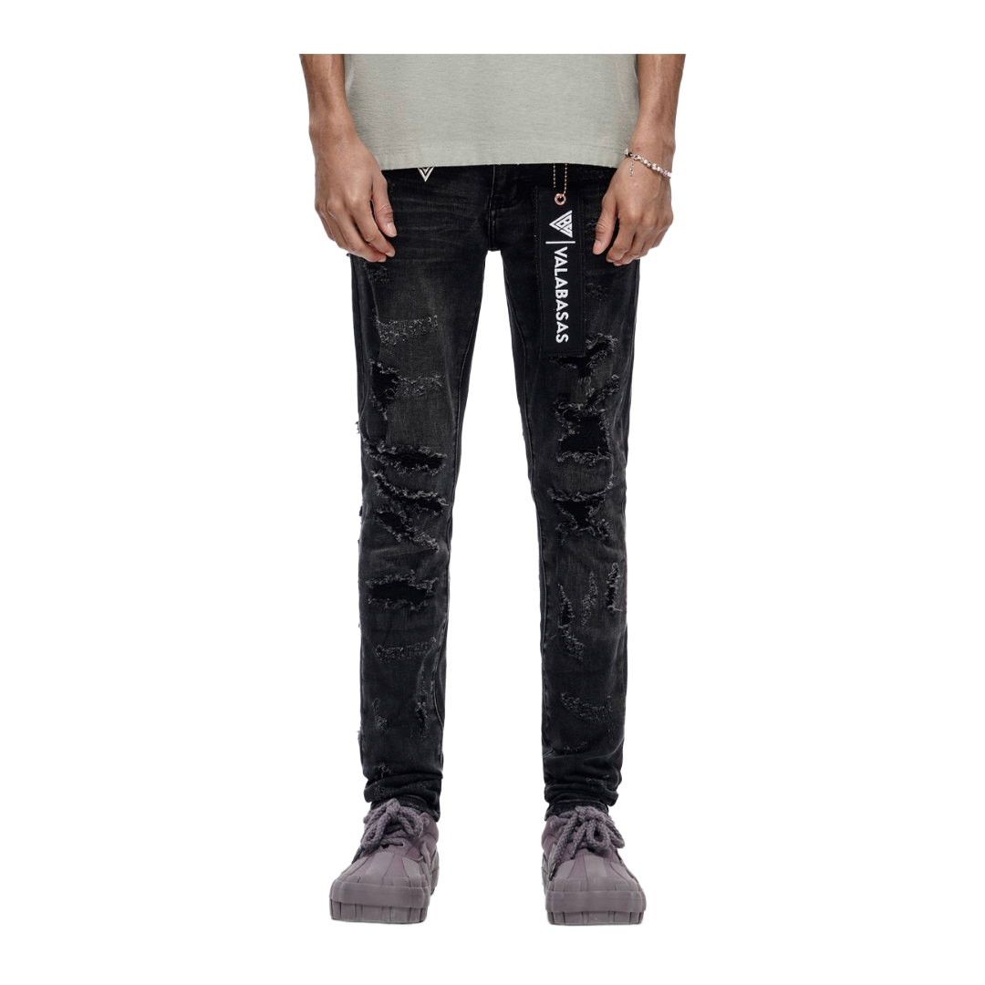 VALABASAS| EDGE SKINNY BLACK WASH JEAN