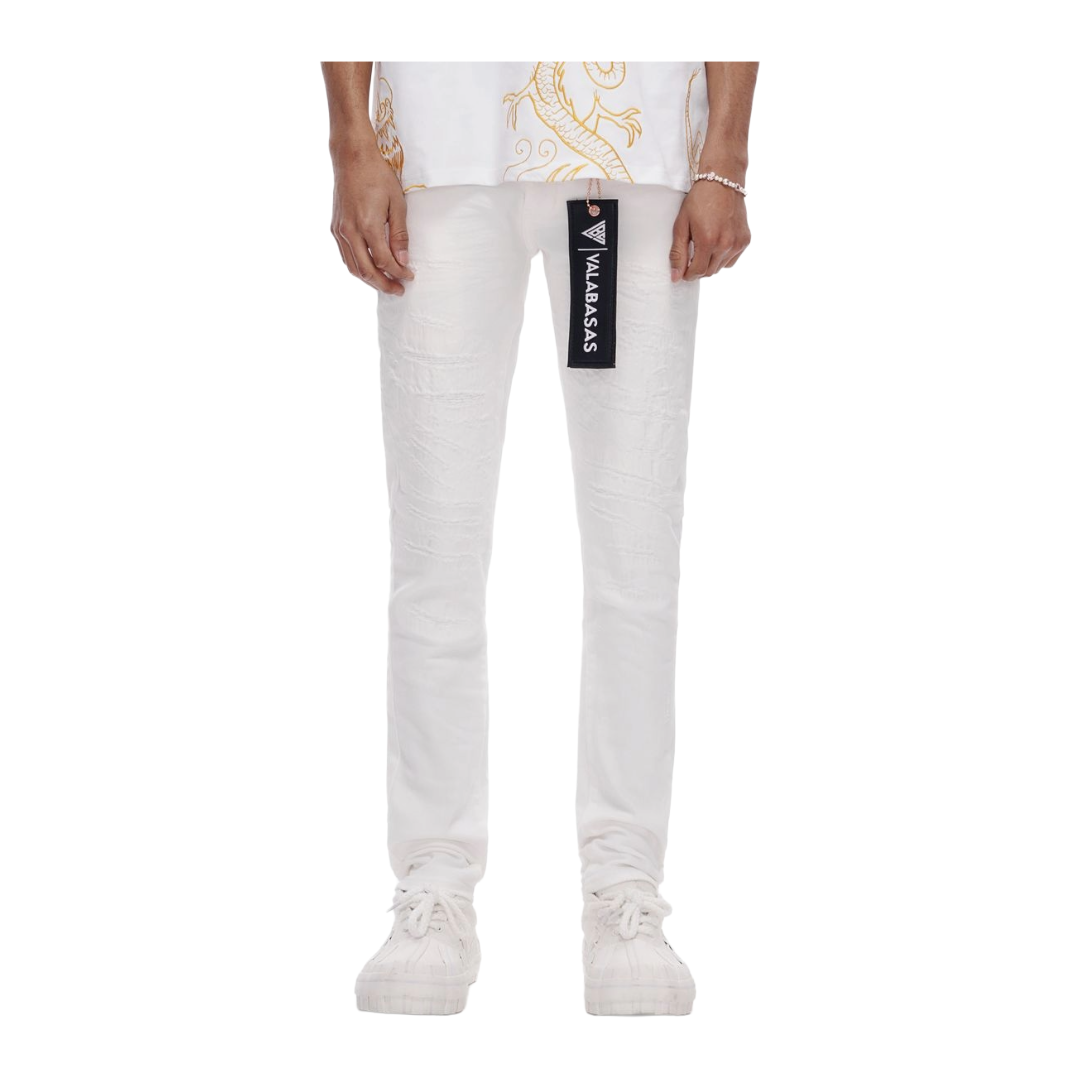 VALABASAS| REPAIR SKINNY WHITE JEANS