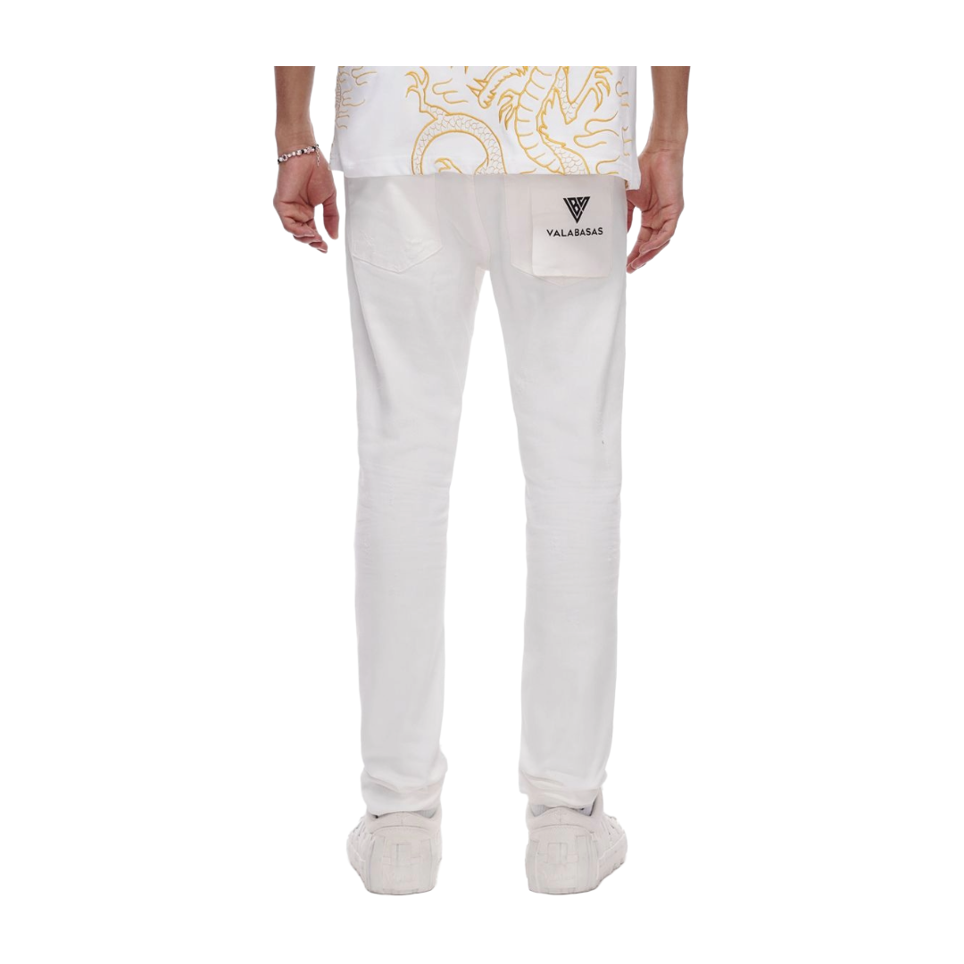 VALABASAS| REPAIR SKINNY WHITE JEANS