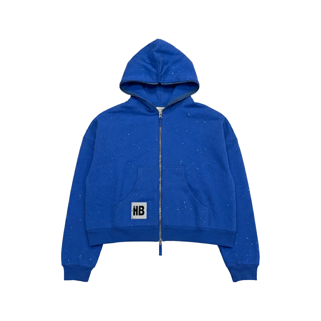 HYPEBOYS| BLING HOODIE BLUE
