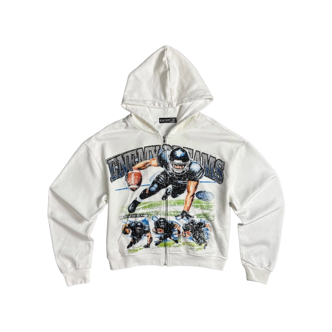 NME| MODE WHITE HOODIE