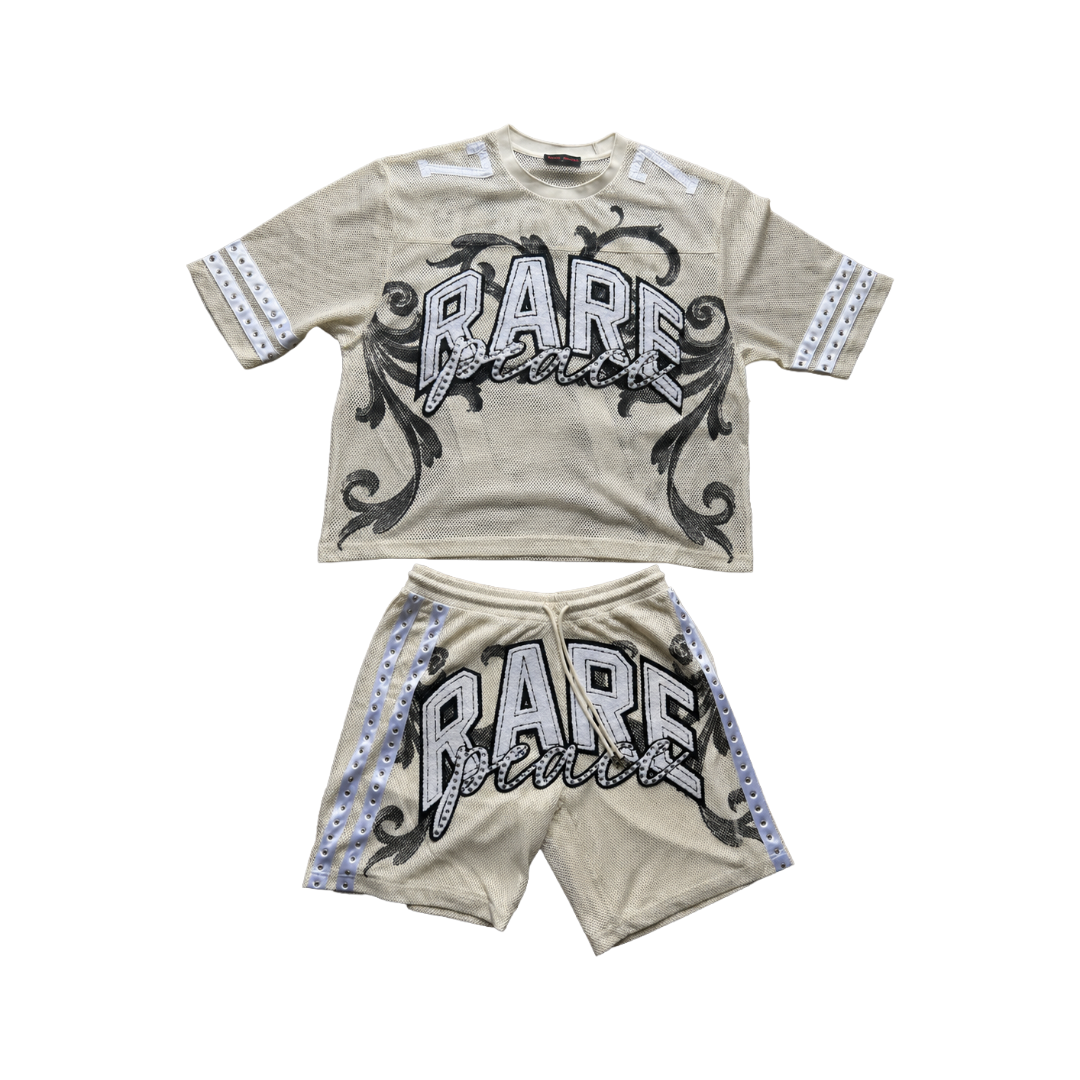 RARE PEACE| MESH JERSEY SET CREAM