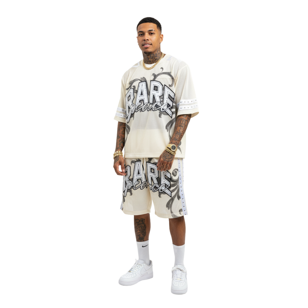 RARE PEACE| MESH JERSEY SET CREAM
