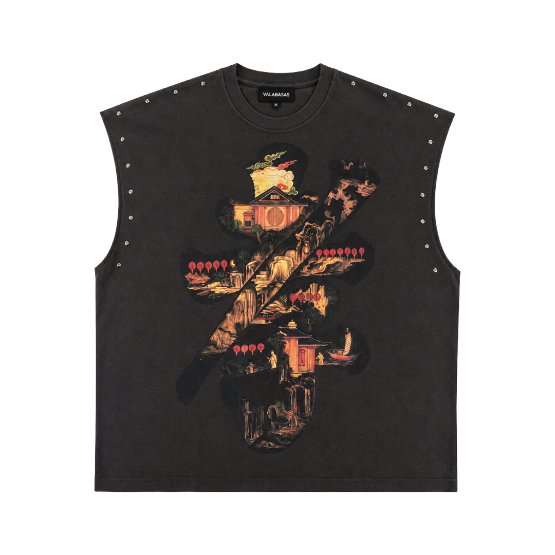 VALABASAS| EMBER GLYPH CUTOFF TEE