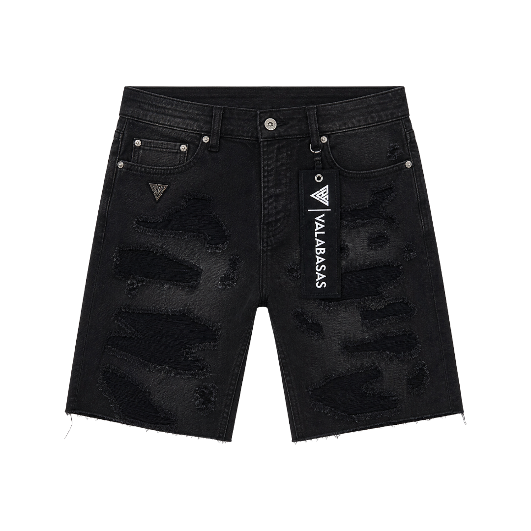 VALABASAS| INCISE DENIM SHORTS