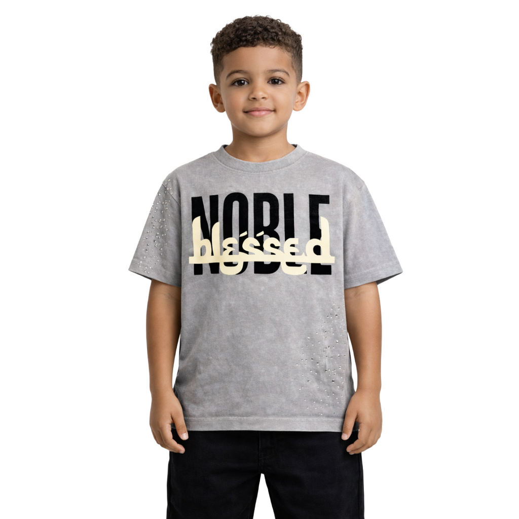 NOBLE| KIDS BLESSED TEE GREY