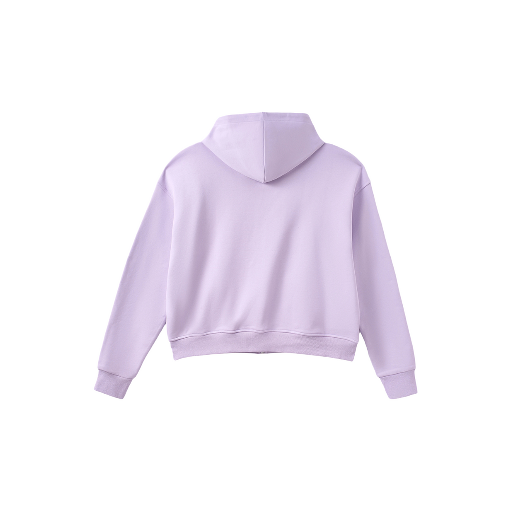 AZVA| CRYSTAL CACTUS ZIP HOODIE LAVENDER
