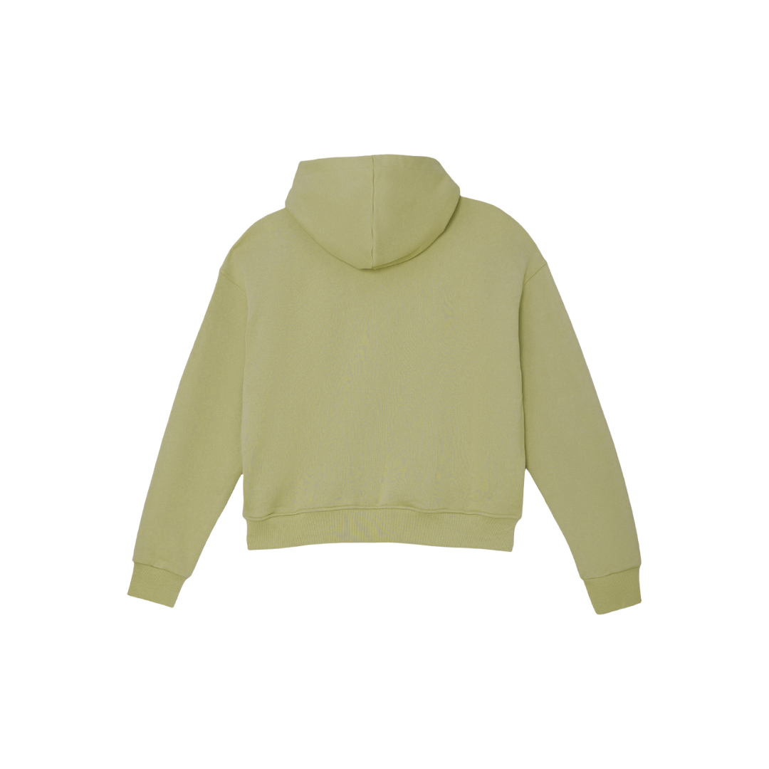 AZVA| CRYSTAL CACTUS ZIP HOODIE SAGE