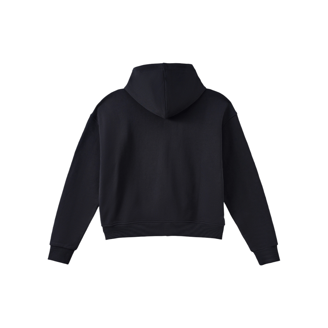 AZVA| CRYSTAL CACTUS ZIP HOODIE BLACK