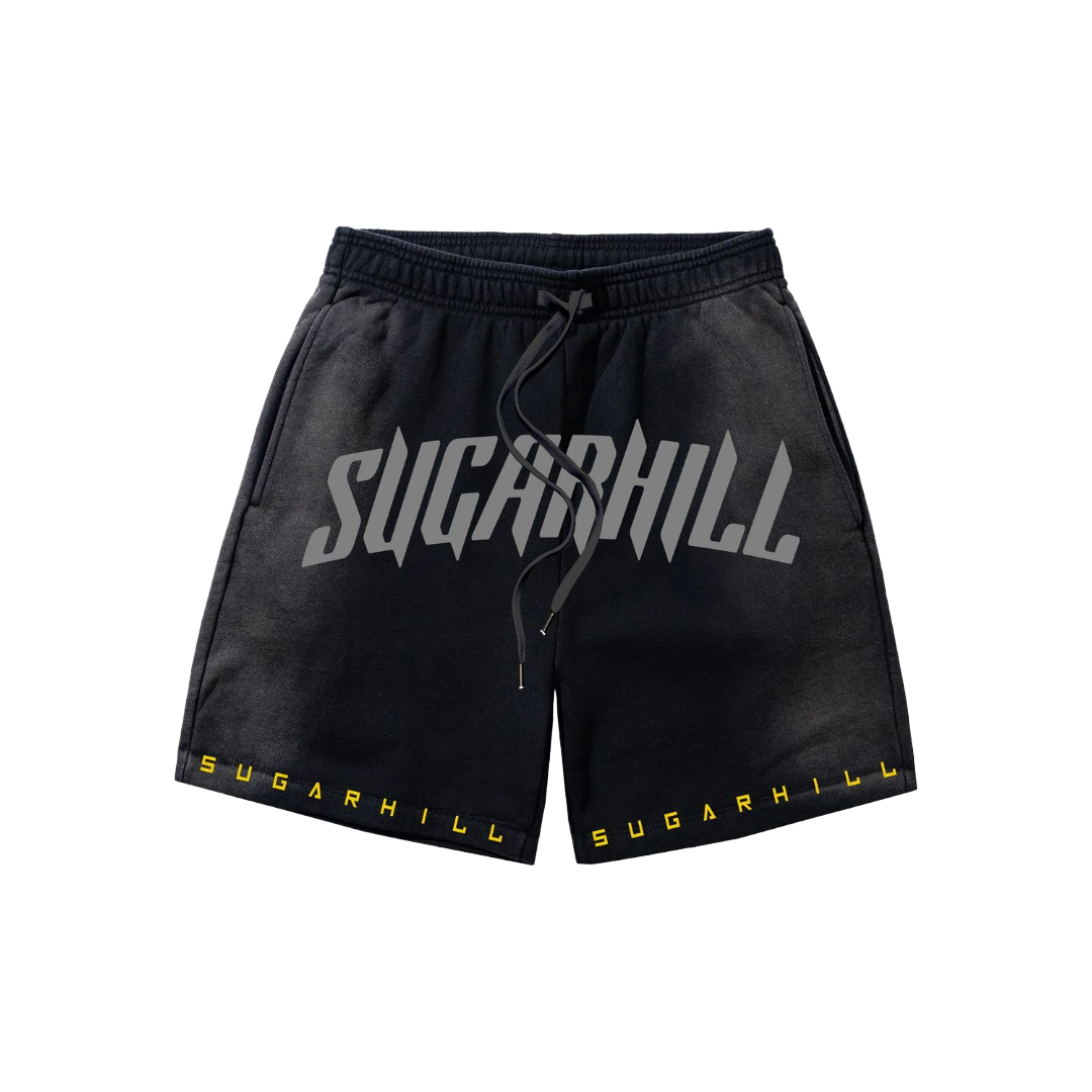 SUGARHILL| STINGER TERRY SHORTS WASHED BLACK