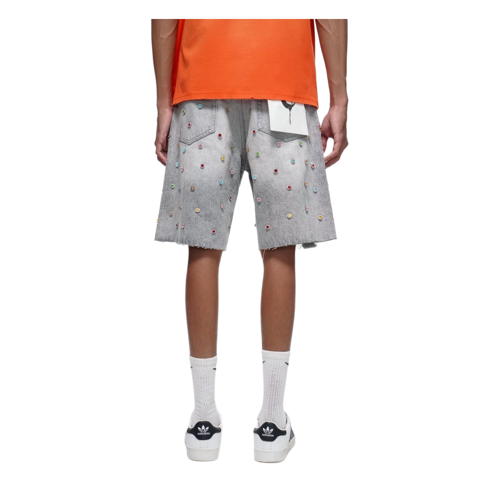 TRNCHS| BOUNTY GREY WASH DENIM SHORTS