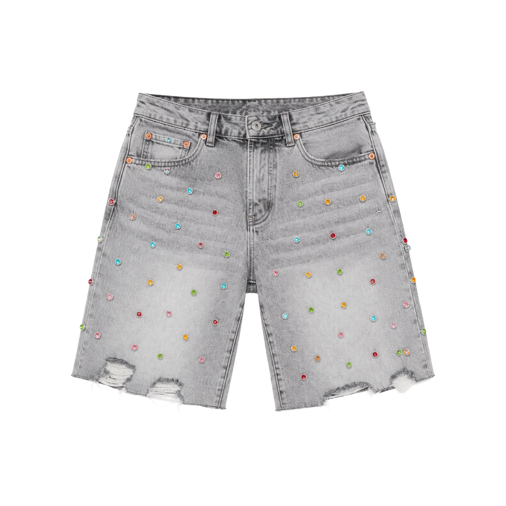 TRNCHS| BOUNTY GREY WASH DENIM SHORTS