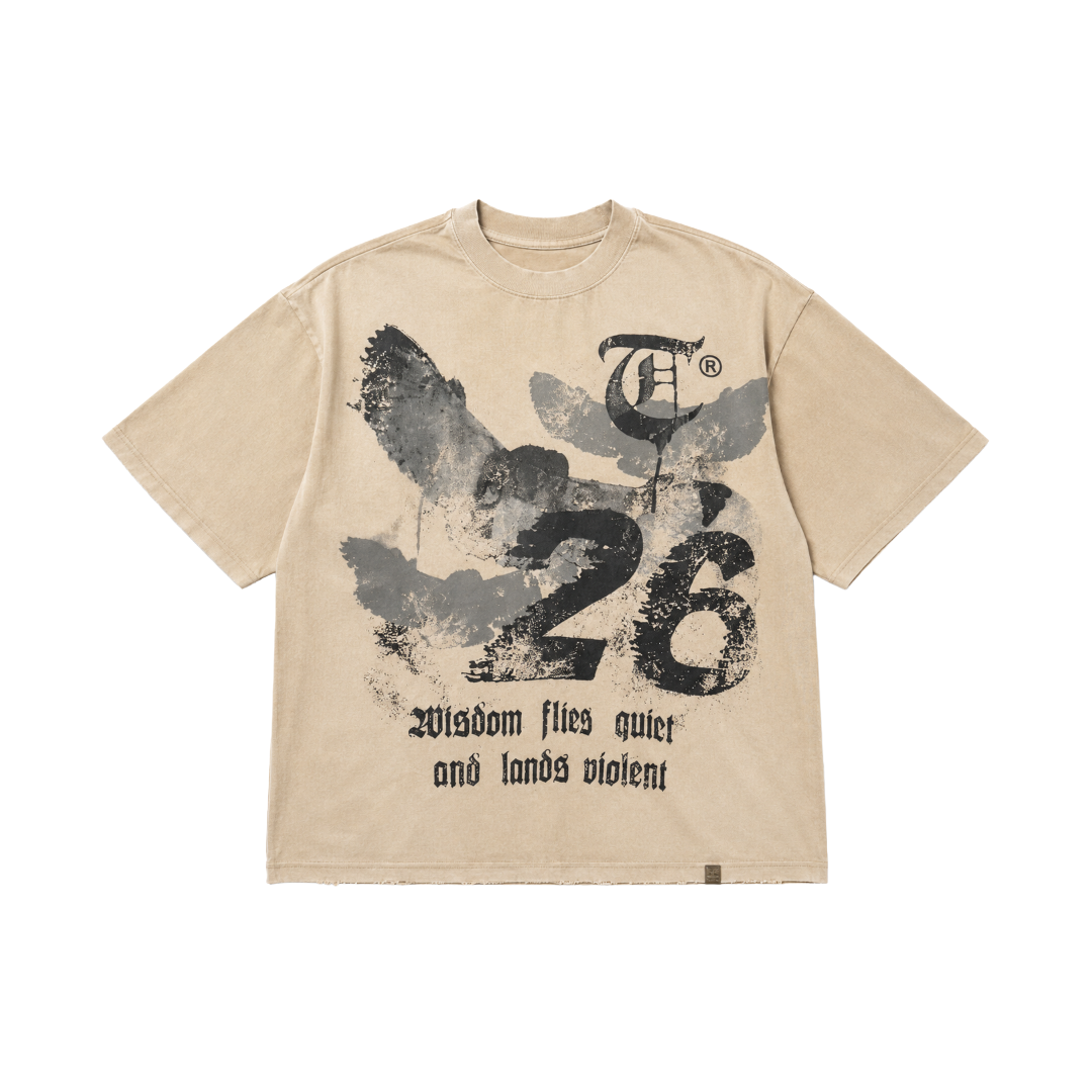 TRNCHS| FLIGHT OF WISDOM KHAKI TEE