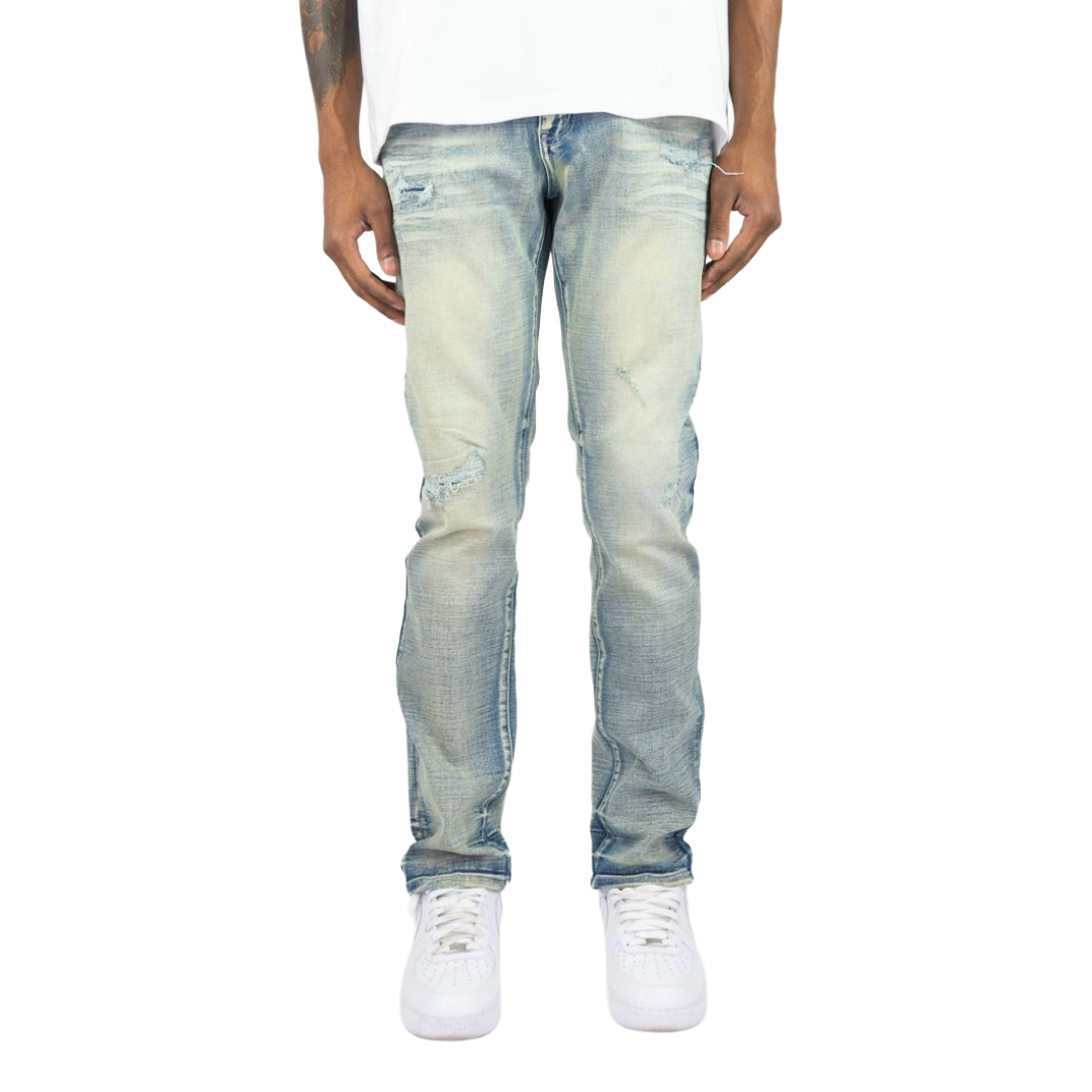 ROAR DENIM| FROST DISTRESSED DENIM LIGHT WASH