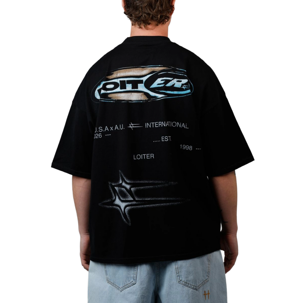 LOITER| SPEEDFORM TEE BLACK