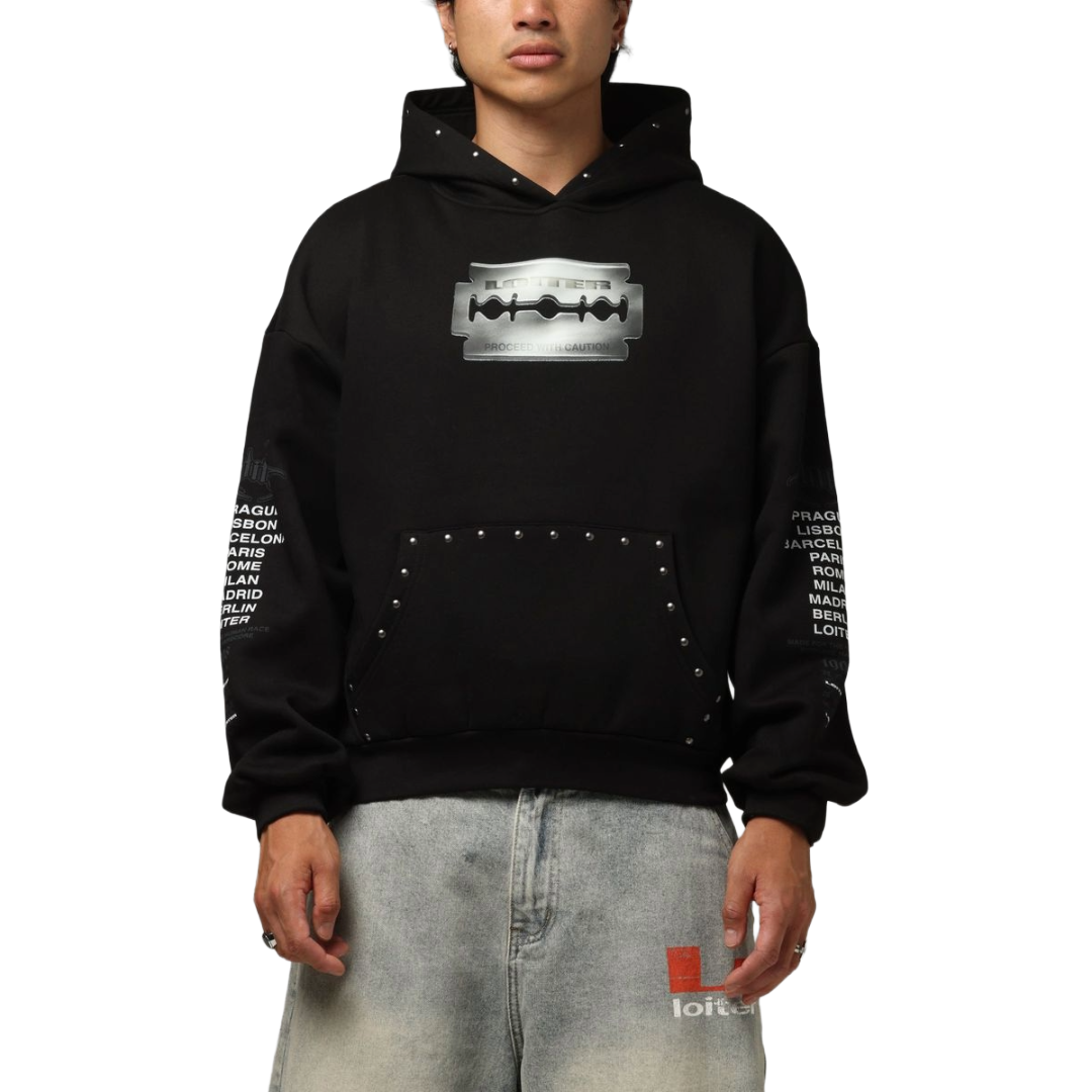 LOITER| BLADE HOODIE BLACK