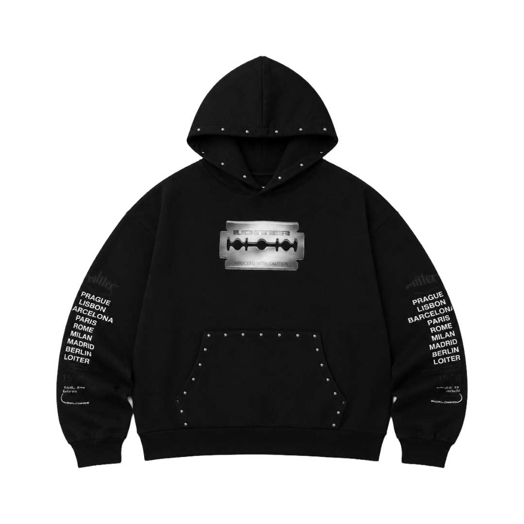 LOITER| BLADE HOODIE BLACK