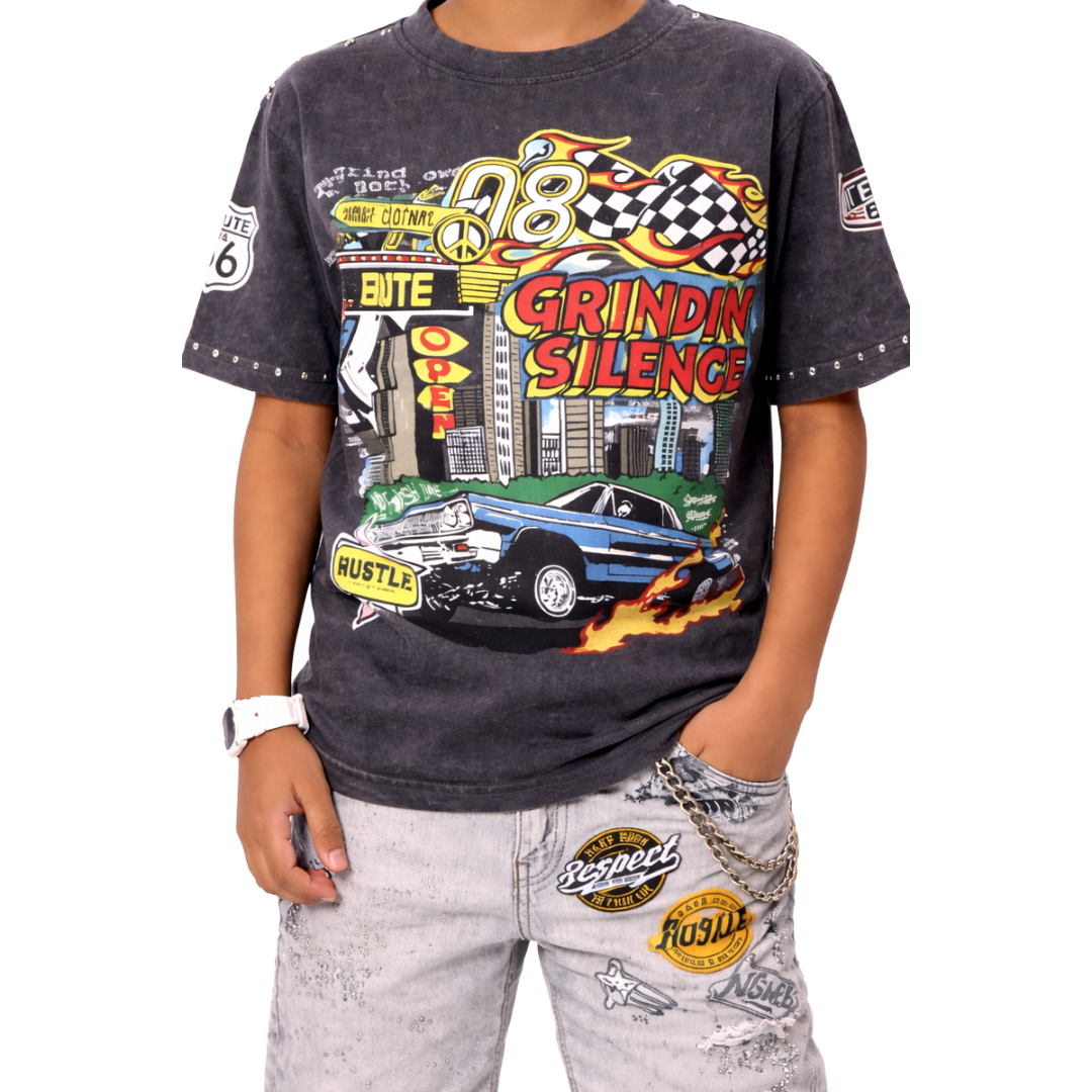 ELITE| KIDS GRIND IN SILENCE TEE