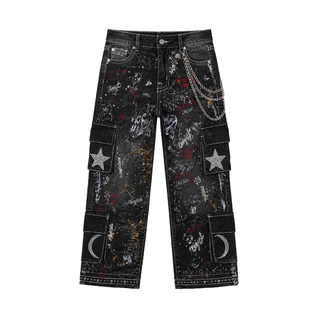 ELITE| KIDS GRAFFITI DENIM BLACK