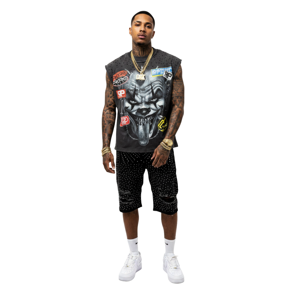 RARE PEACE| CLOWN CUTOFF TEE