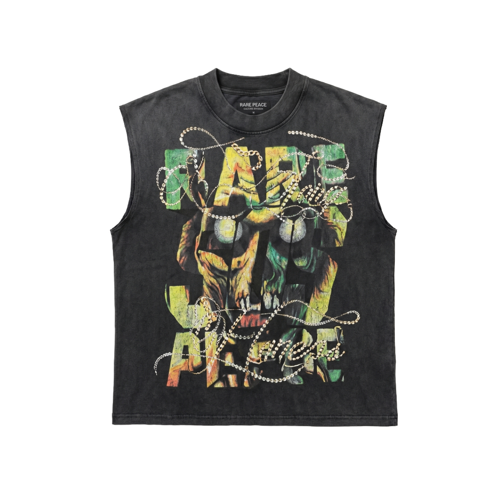 RARE PEACE| NIGHT REAPER CUTOFF TEE