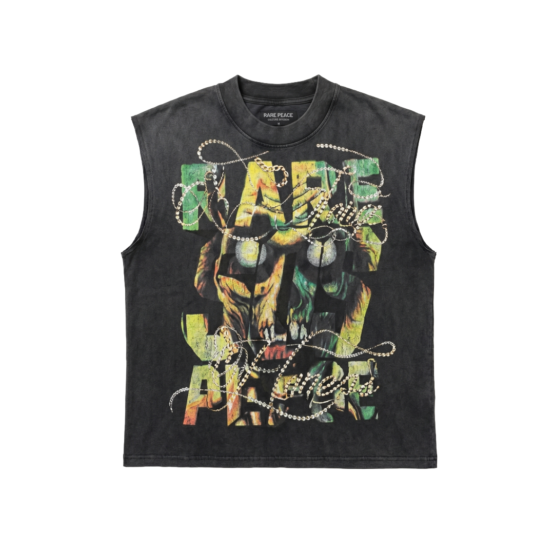 RARE PEACE| NIGHT REAPER CUTOFF TEE
