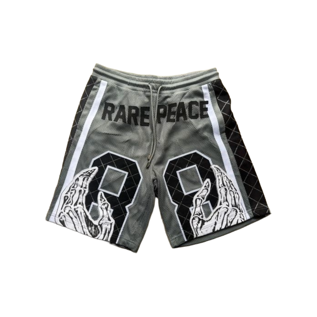 RARE PEACE| MESH JERSEY SHORT SET GREY