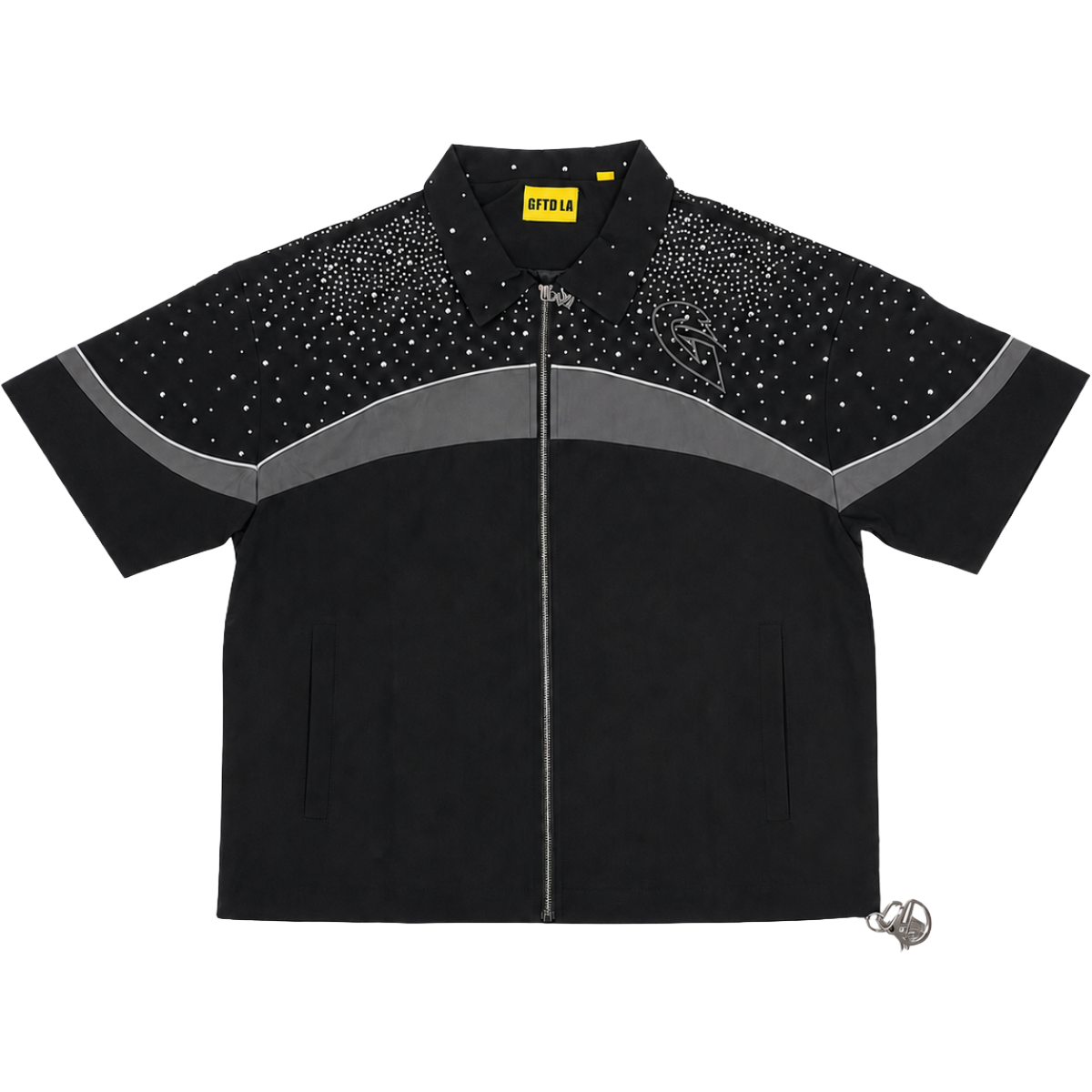 GFTD LA APEX SHIRT BLACK - front flat lay