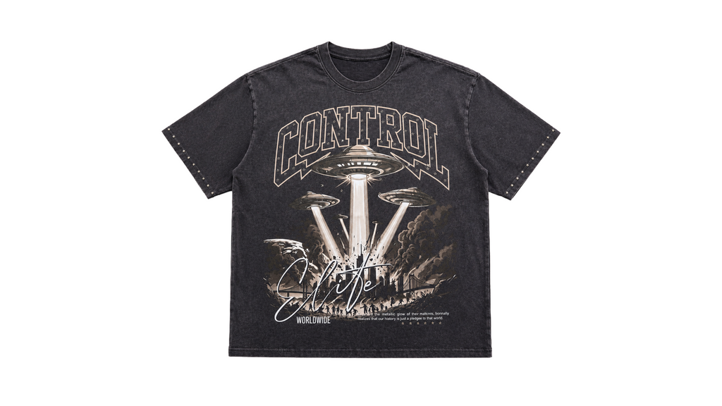 CONTROL EMBELLISHED TEE| GREY