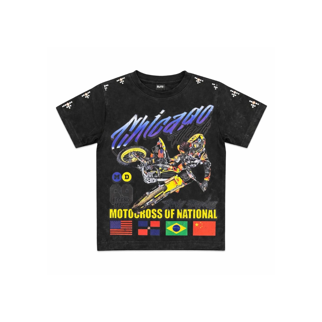 ELITE| KIDS MOTOCROSS EMBELLISHED TEE