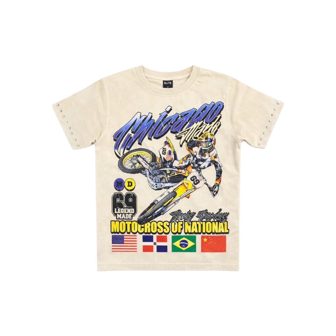 ELITE| KIDS MOTOCROSS EMBELLISHED TEE