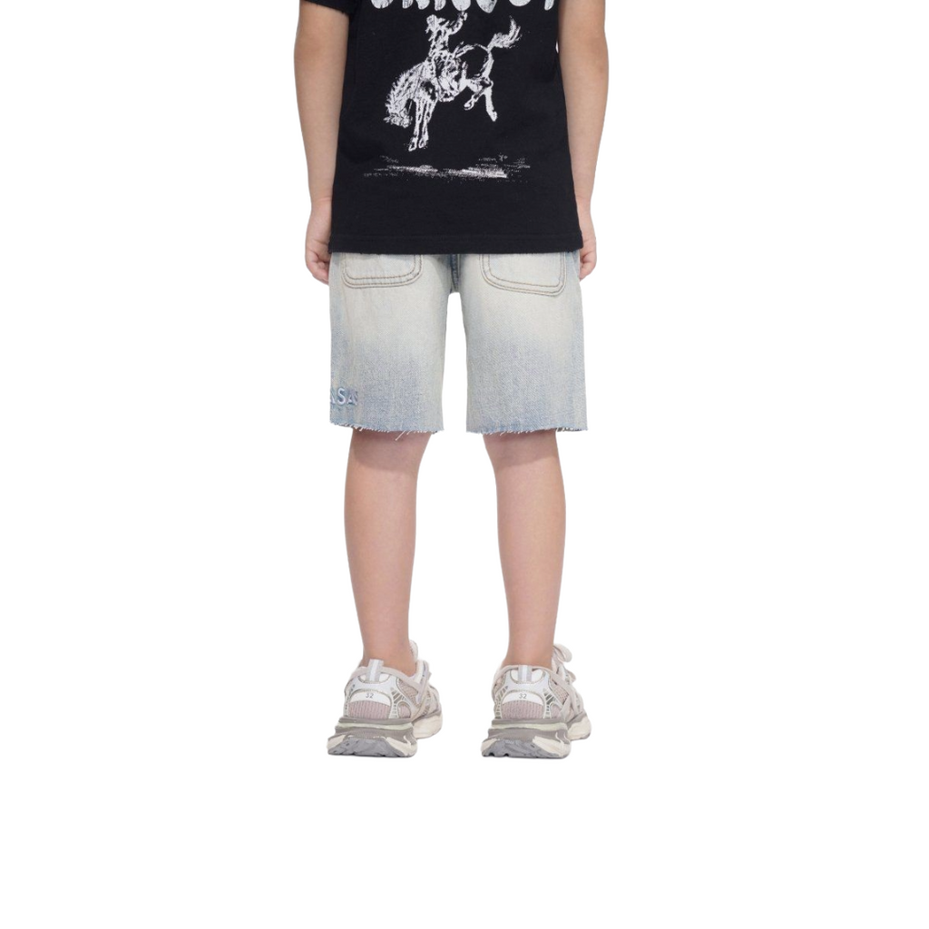 VALABASAS| KIDS LIGHT WASH DENIM SHORTS