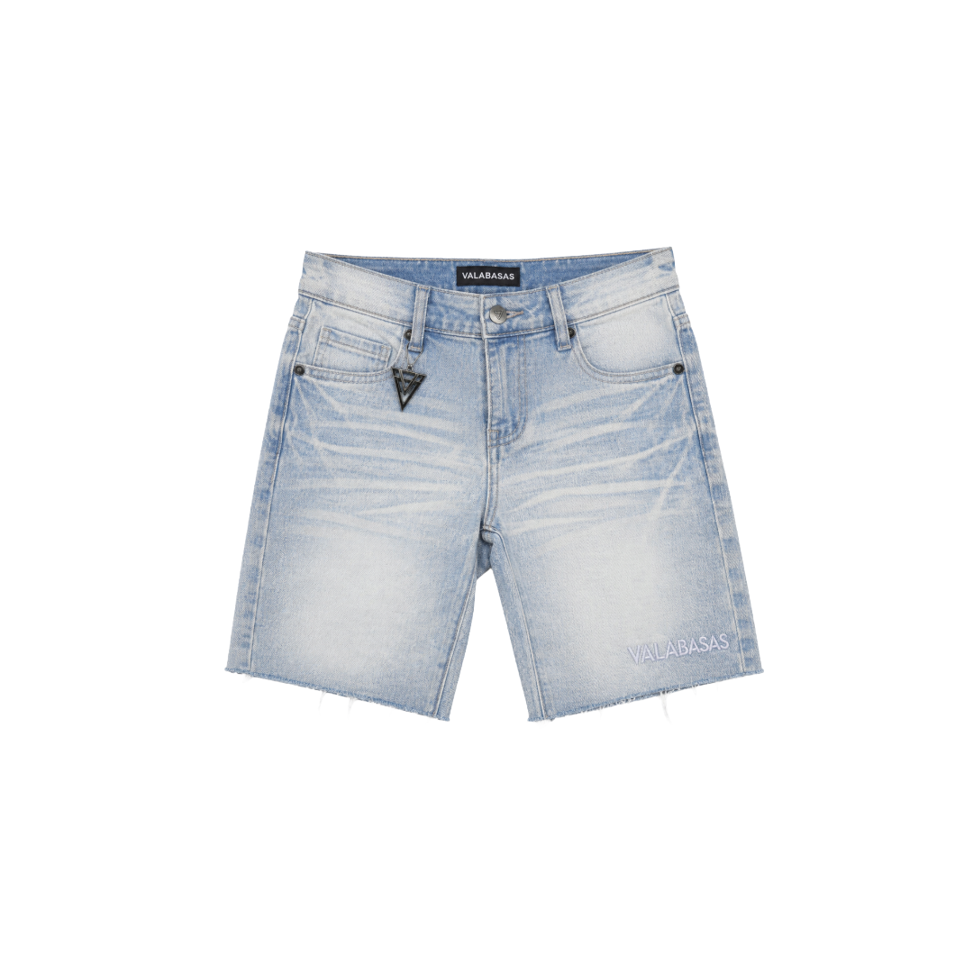 VALABASAS| KIDS LIGHT WASH DENIM SHORTS