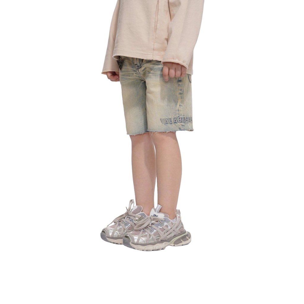 VALABASAS| KIDS VINTAGE WASH DENIM SHORTS