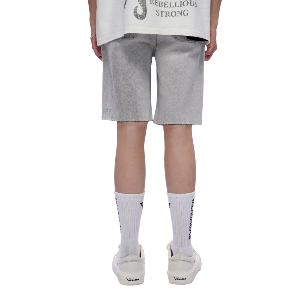VALABASAS| MR.SHORTS SNOW GREY DENIM SHORTS