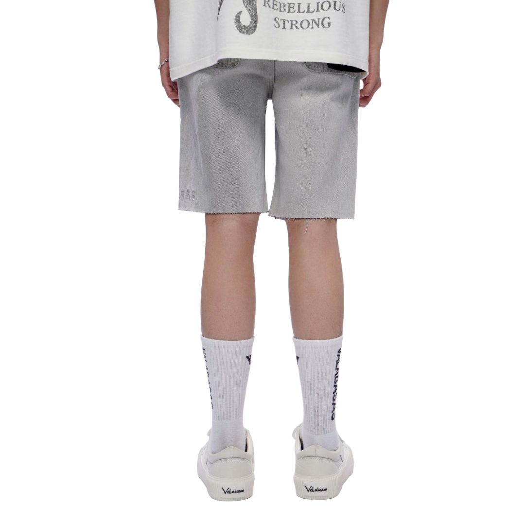 VALABASAS| MR.SHORTS SNOW GREY DENIM SHORTS