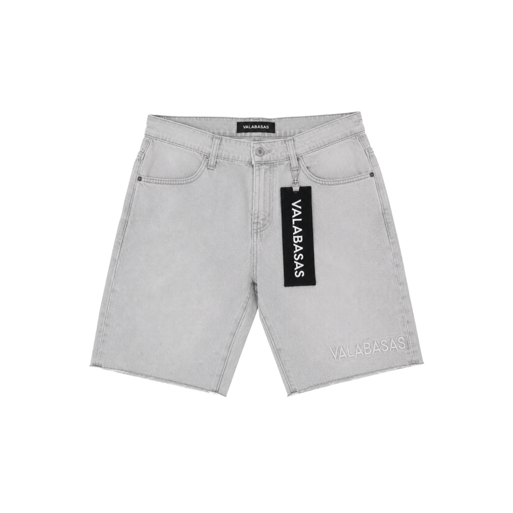 VALABASAS| MR.SHORTS SNOW GREY DENIM SHORTS