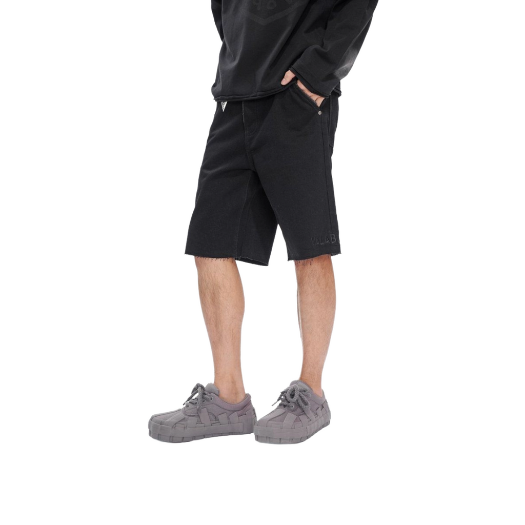 VALABASAS| MR.SHORTS BLACK DENIM SHORTS