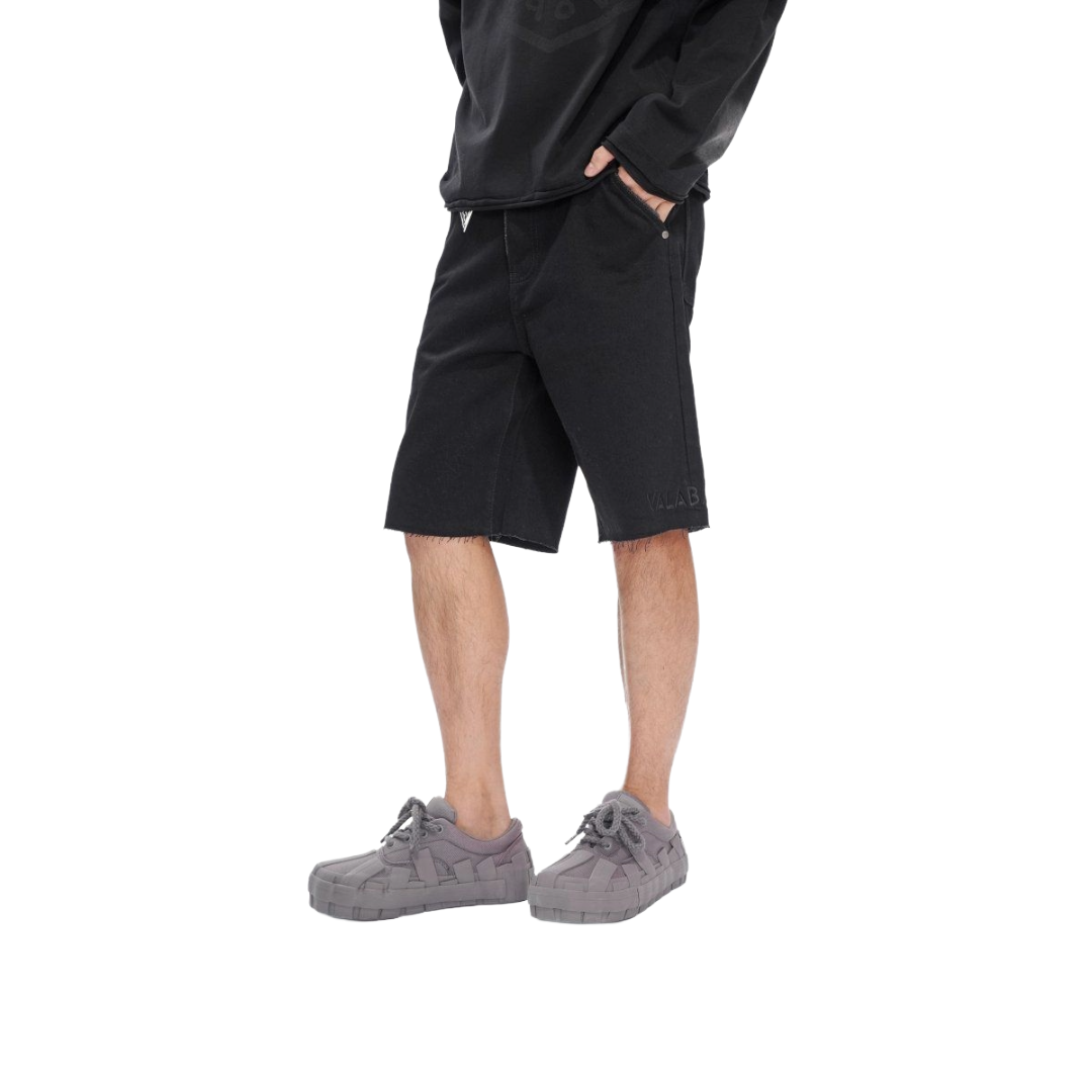 VALABASAS| MR.SHORTS BLACK DENIM SHORTS
