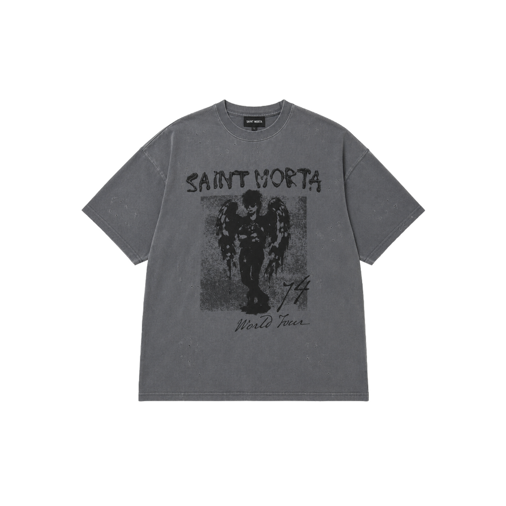 SAINT MORTA| PUNK TOUR TEE WASHED CHARCOAL