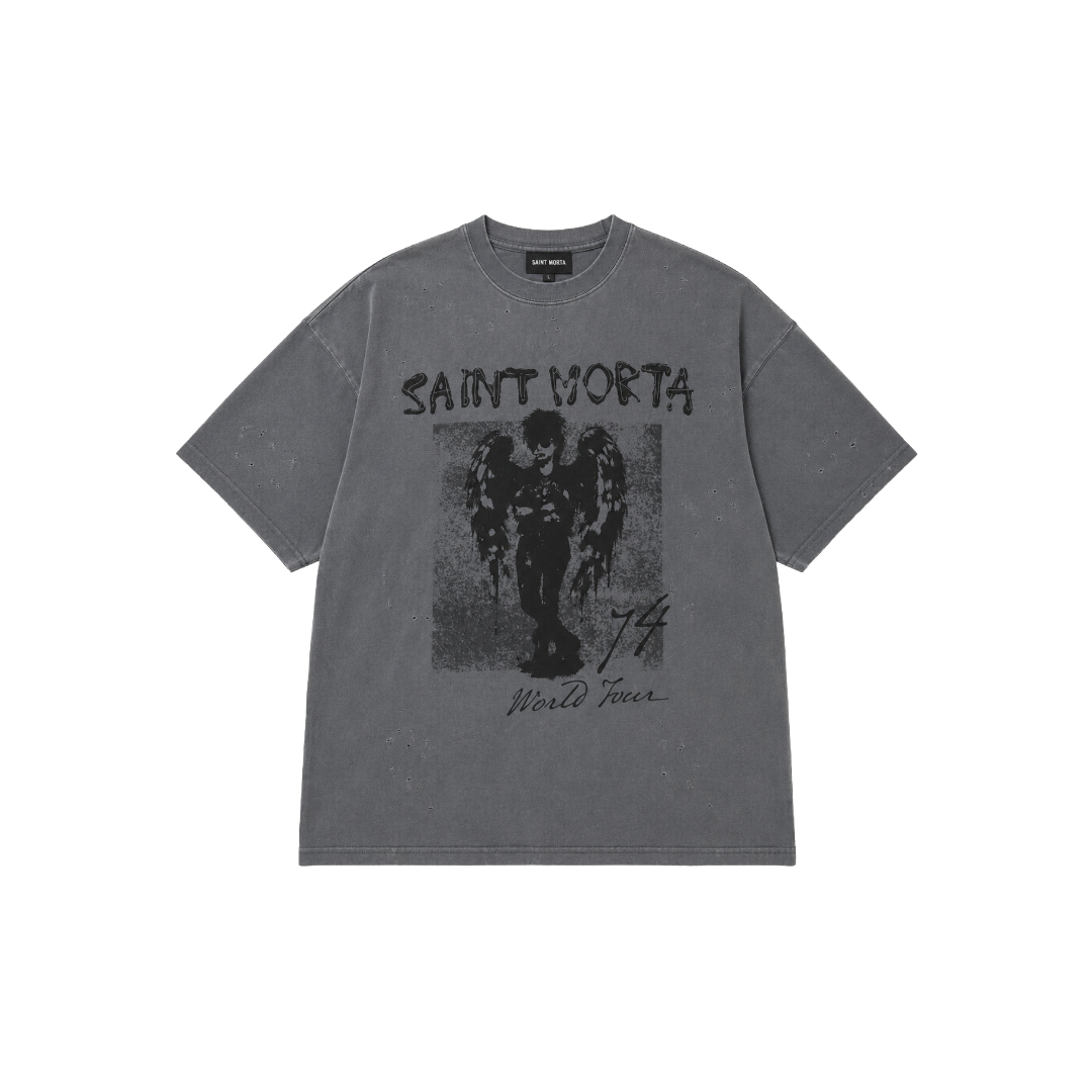 SAINT MORTA| PUNK TOUR TEE WASHED CHARCOAL