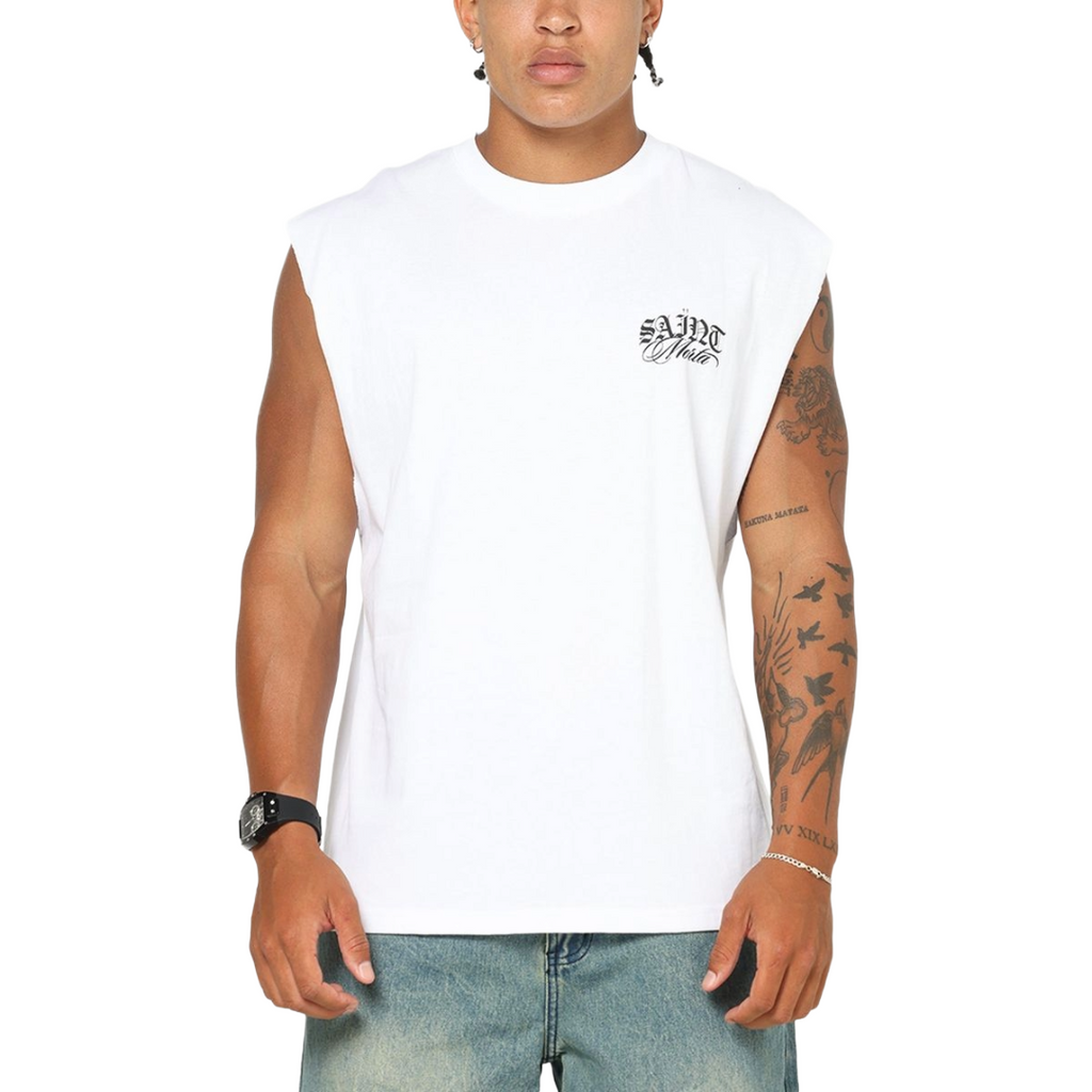 SAINT MORTA| SERENITY MUSCLE TEE WHITE
