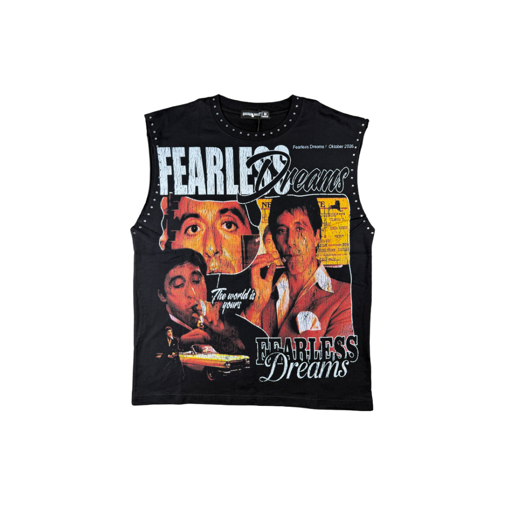 YOUNG SAINT| FEARLESS REBEL CUTOFF TEE