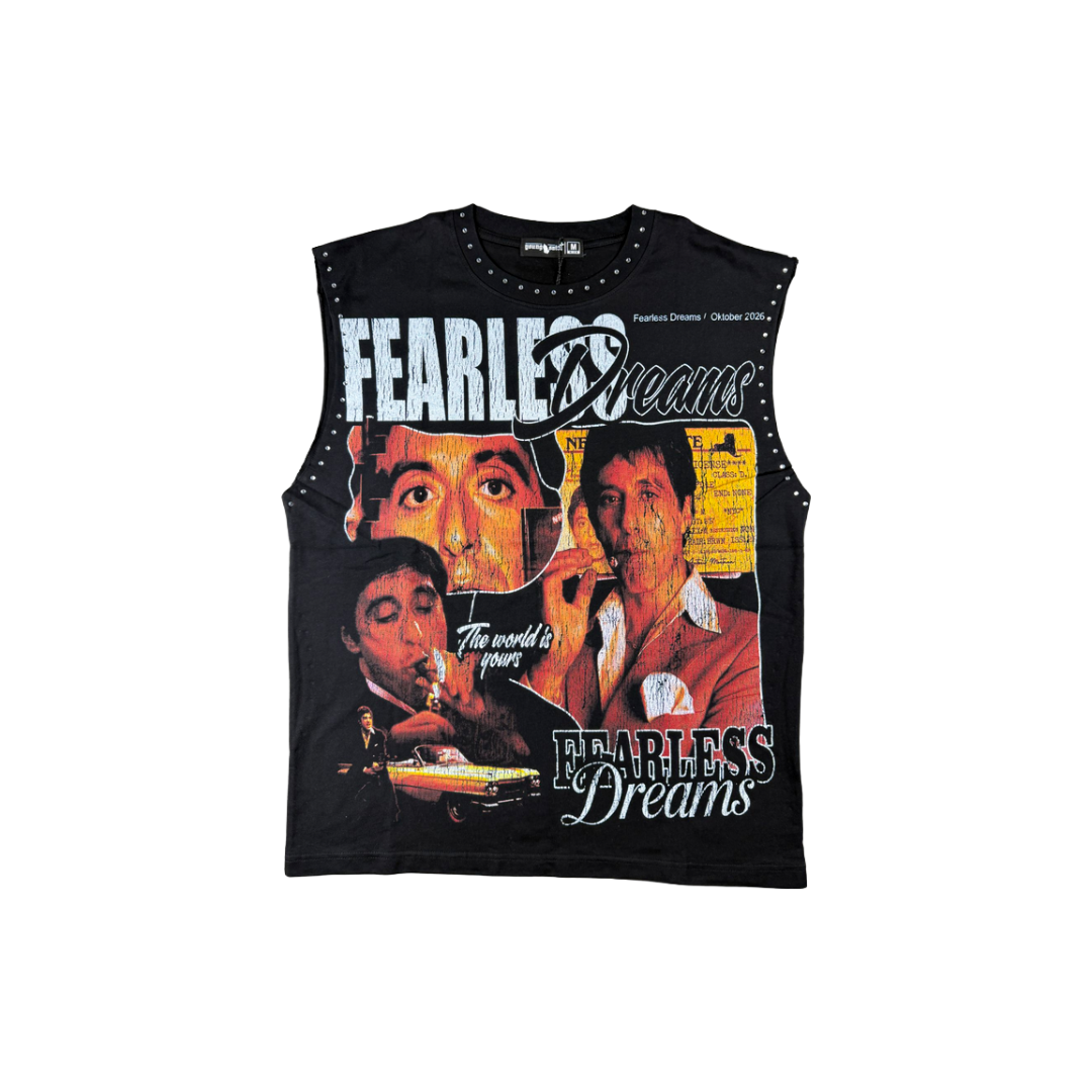 YOUNG SAINT| FEARLESS REBEL CUTOFF TEE