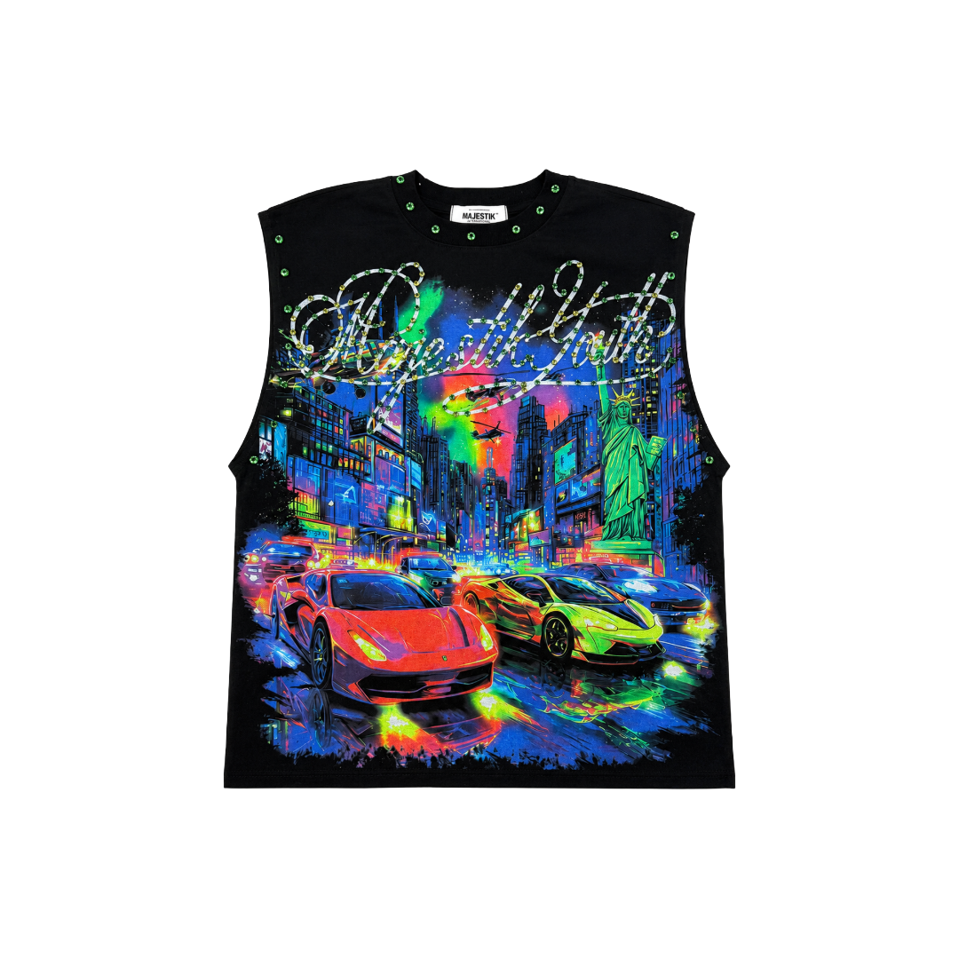 MAJESTIK| NEON CITY MUSCLE TEE