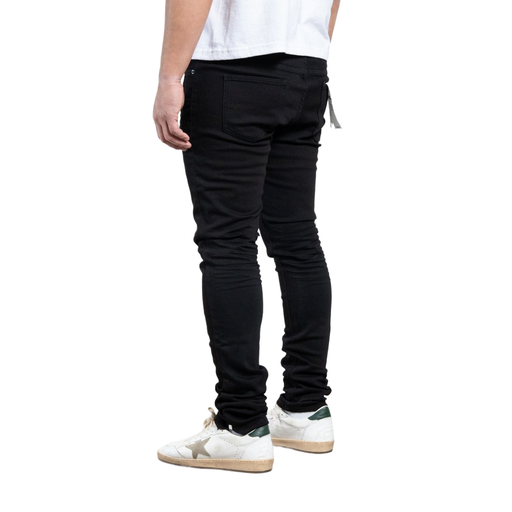 MIDNIGHT BLACK| 001 NON DISTRESSED SKINNY DENIM