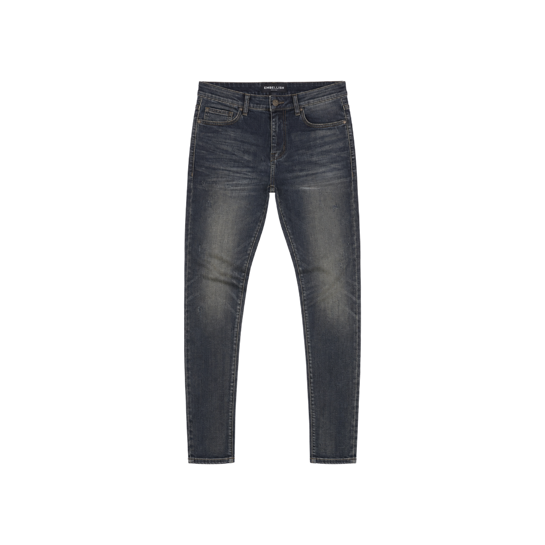EMBELLISH| DAVID SKINNY MEDIUM BLUE JEAN