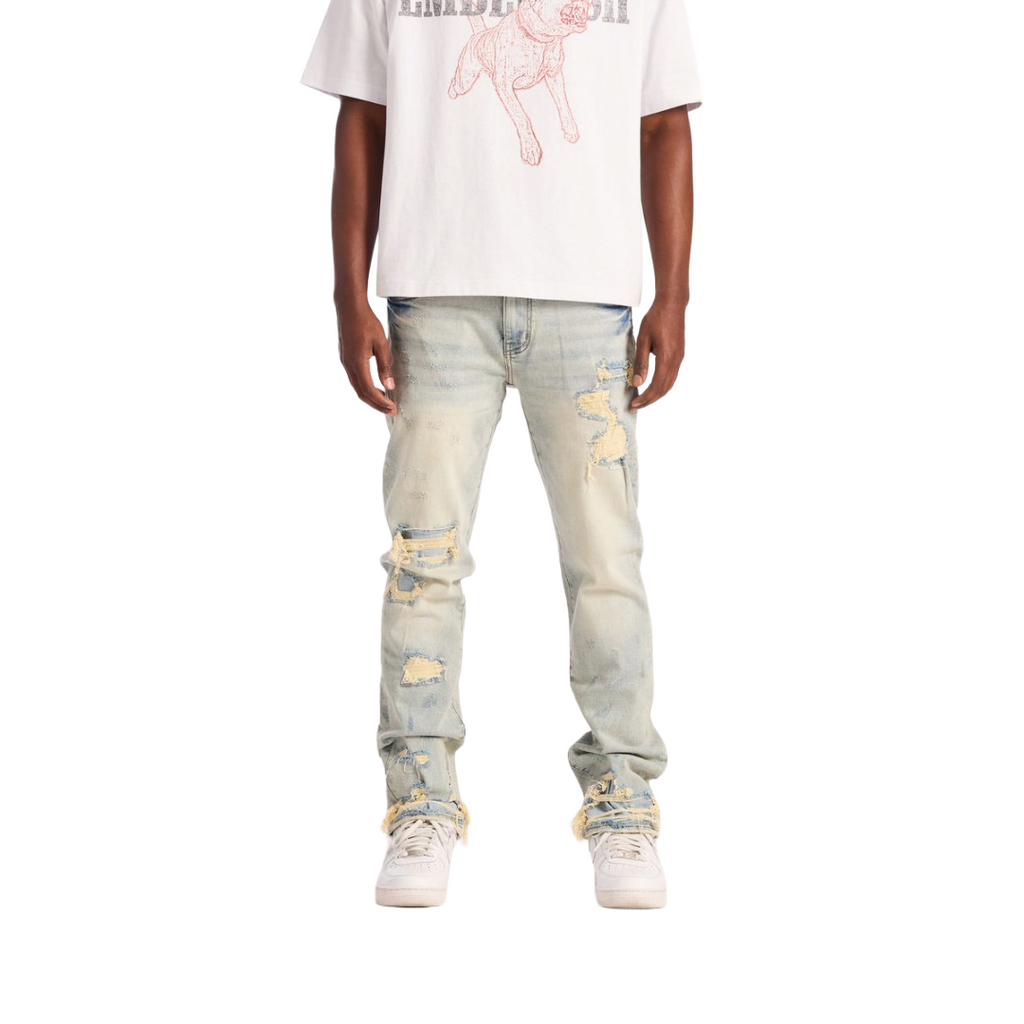 EMBELLISH| SPENCER LIGHT BLUE STRAIGHT DENIM