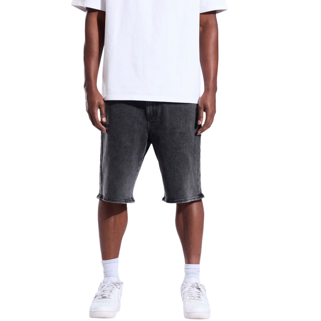 CRYSP| CENA GREY WASHED DENIM SHORTS